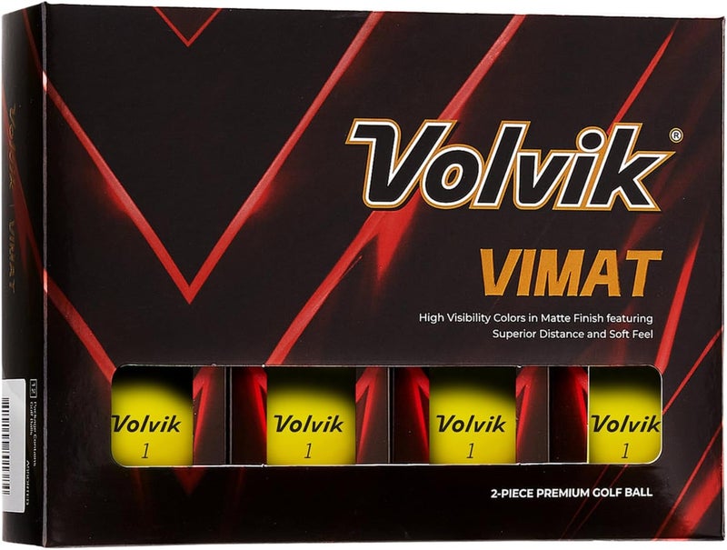 Volvik Vimat Golf Balls (Yellow) - Image 1